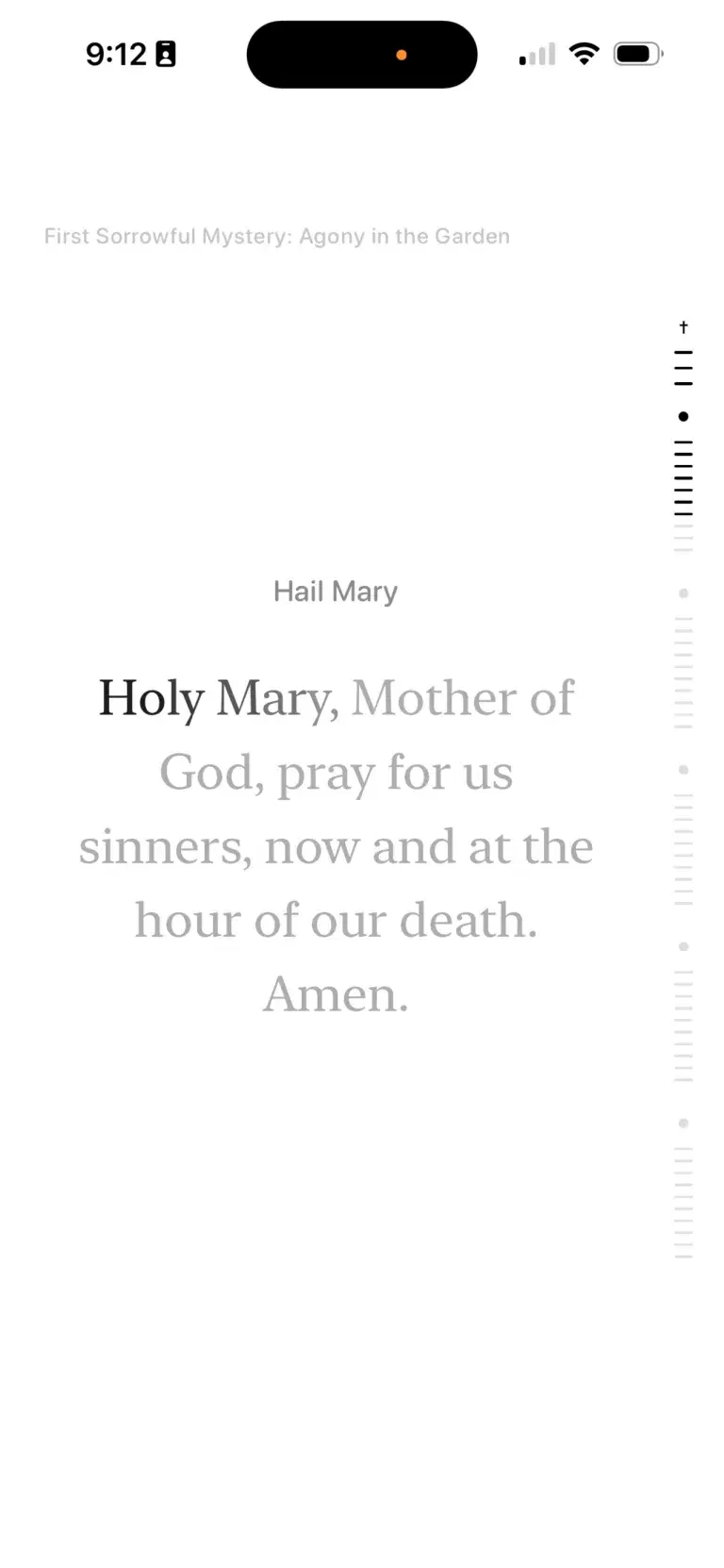 RSRY following an active spoken Rosary prayer.
