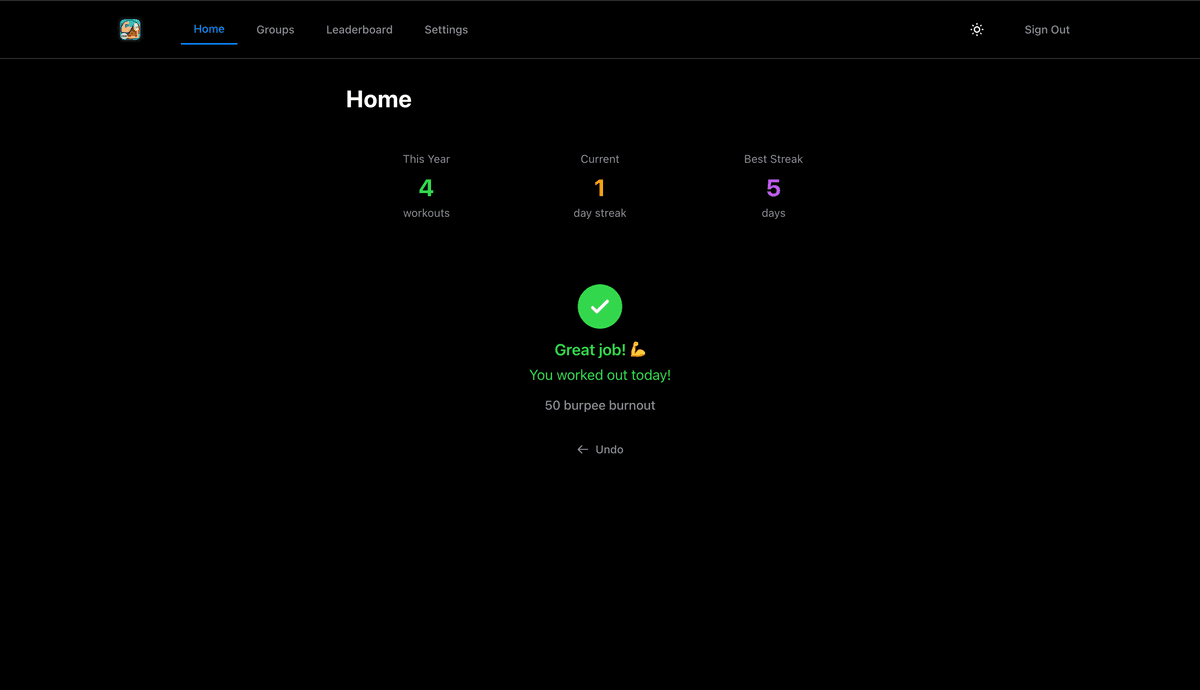 Chad or Soy web home post workout log